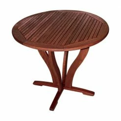 Lianos Ξύλινο Στρογγυλό Σταθερό Τραπέζι Kwilla Wood RKT-30 KONA