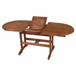 Lianos Οβάλ Επεκτεινόμενο τραπέζι Red Acacia STA-15/20 RED