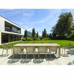 Siesta Σετ Τραπεζαρίας 11τμχ Vegas Air XL Dark Grey 100X260/300Χ75εκ. -κατάστημα καρεκλών σετ τραπεζαρίας 11τμχ vegas air xl dark grey 100x260 300χ75εκ 2