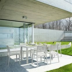 Siesta Σετ Τραπεζαρίας 7τμχ Ares Ares White 140Χ80Χ75εκ.