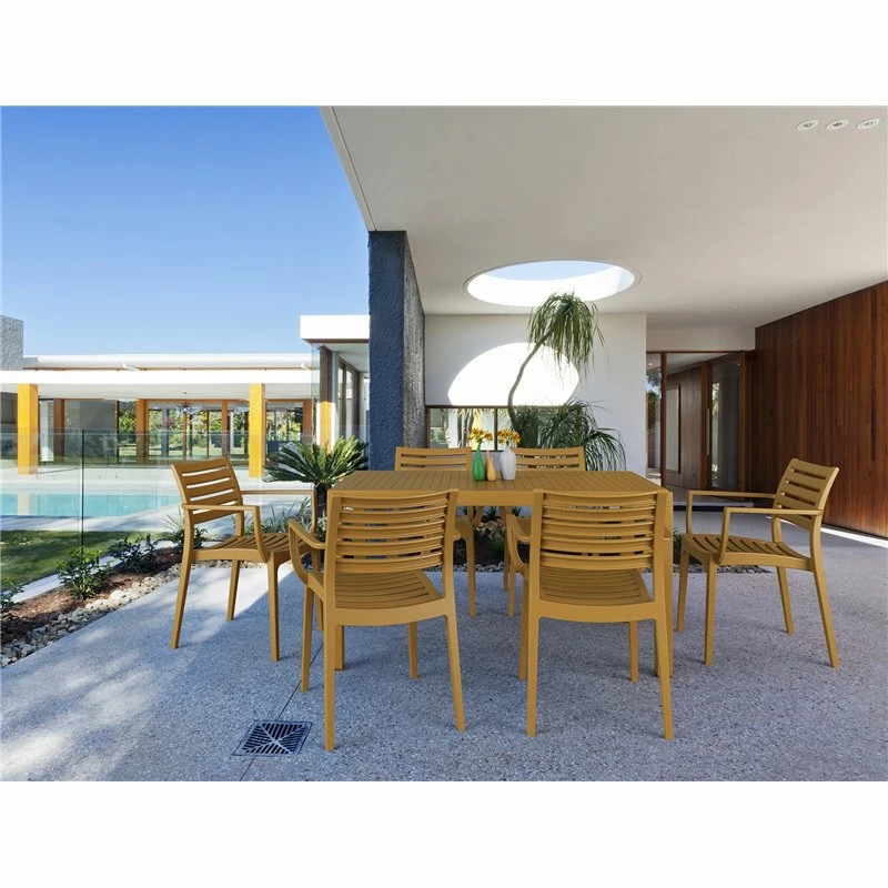 Siesta Σετ Τραπεζαρίας 7τμχ Ares Artemis Black 140Χ80Χ75εκ. 2 Siesta Σετ Τραπεζαρίας 7τμχ Ares Artemis Black 140Χ80Χ75εκ. - Image 2