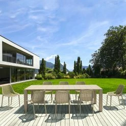 Siesta Σετ Τραπεζαρίας 9τμχ Vegas Air Taupe 100X260/300Χ75εκ.