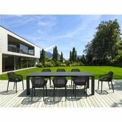 Siesta Σετ Τραπεζαρίας 9τμχ Vegas Air XL Taupe 100X260/300Χ75εκ. -κατάστημα καρεκλών σετ τραπεζαρίας 9τμχ vegas air xl taupe 100x260 300χ75εκ 2